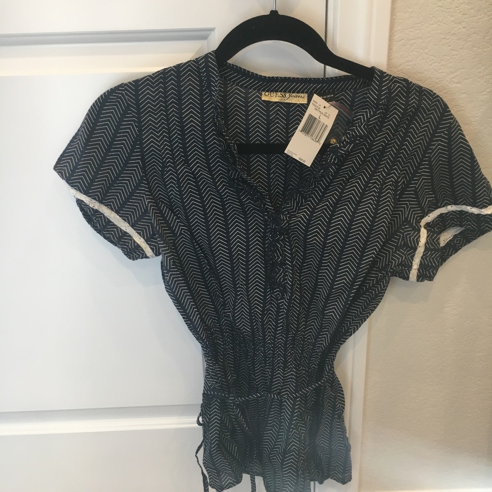 Guess Cotton Chevron print blouse